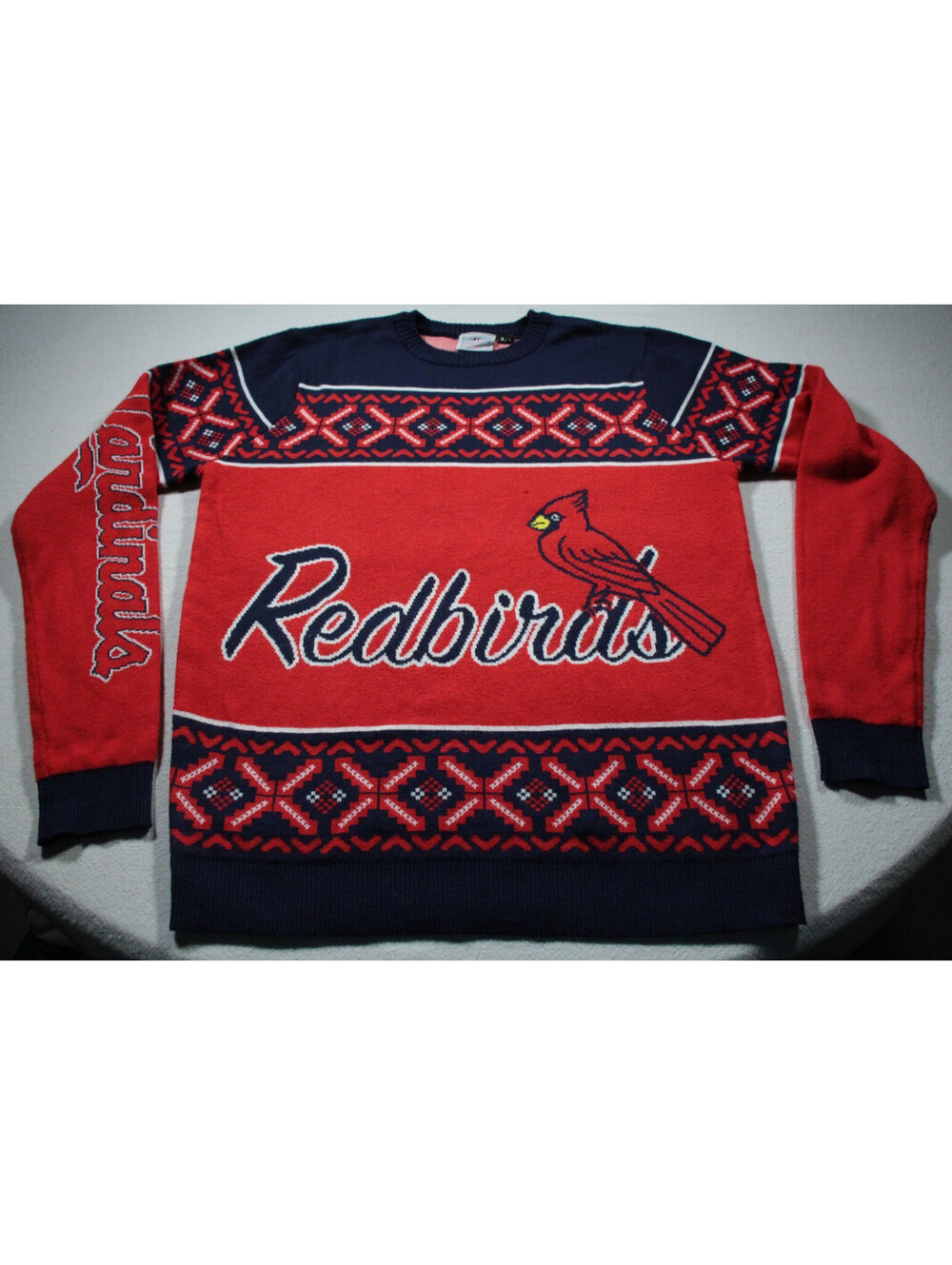 St. Louis Cardinals Holiday Christmas Sweater Men's L MLB Baseball